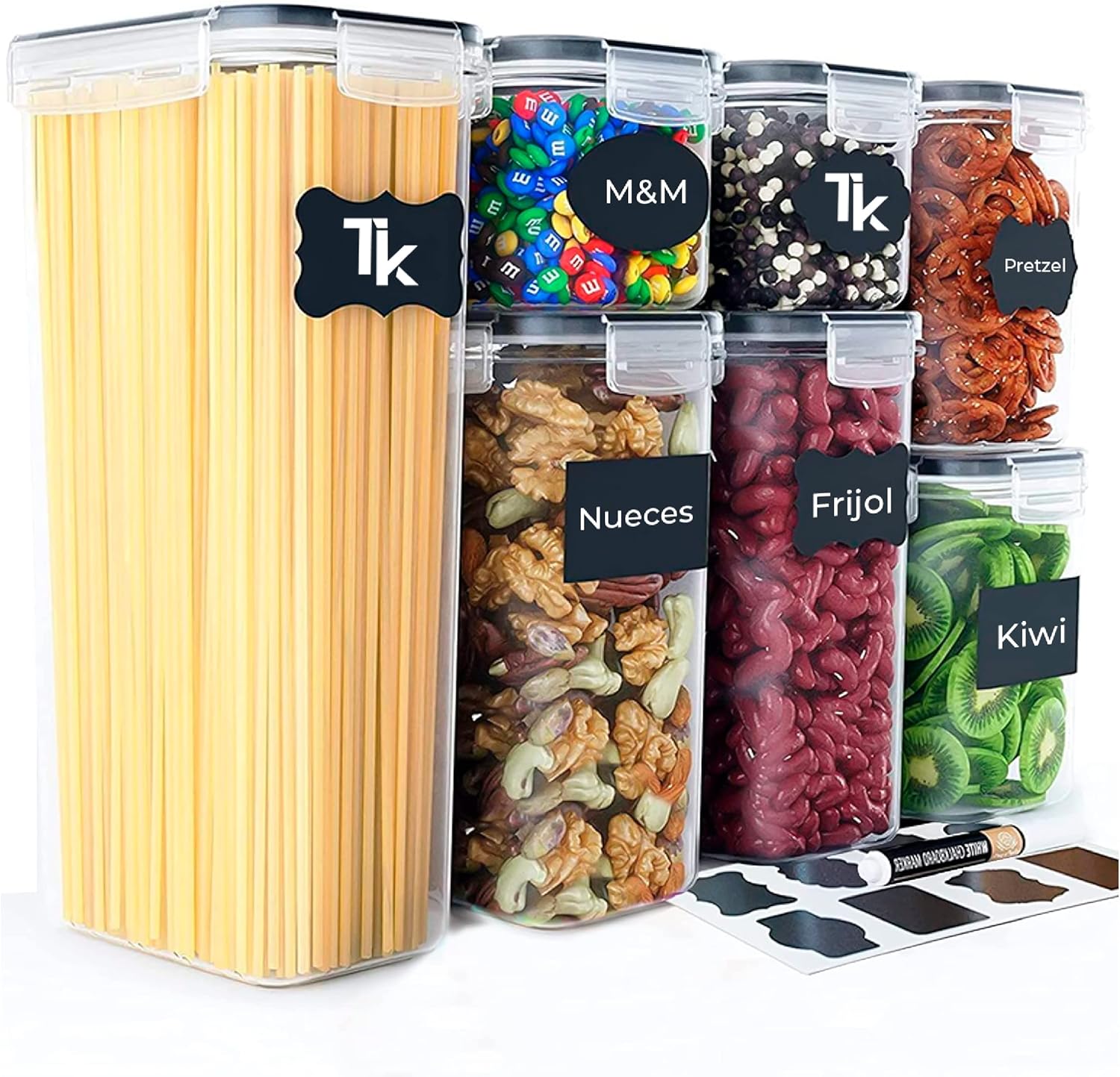 TANNYS KITCHEN Juego de recipientes herméticos 7 pza