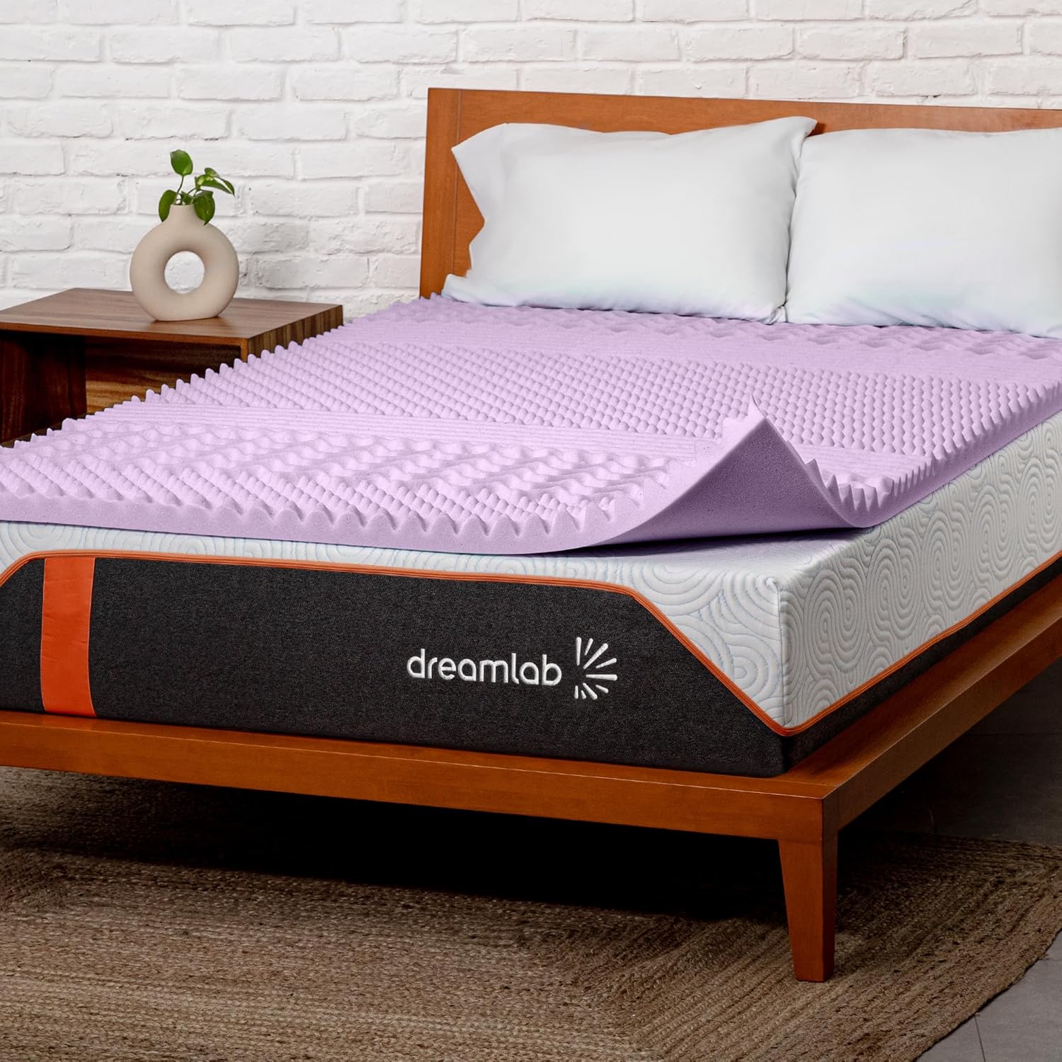 Dreamlab Colchoneta de Memory Foam con Infusión de Lavanda