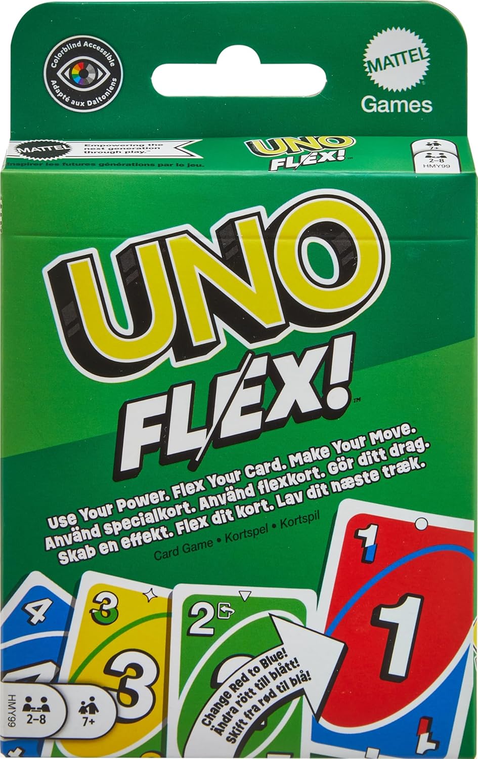 Mattel Games UNO Juego de Cartas UNO Flex para niños de 7 años en adelante