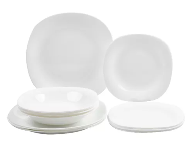 MERCADO LIBRE: Vajilla Opal De 16 Pzas Cuadrada