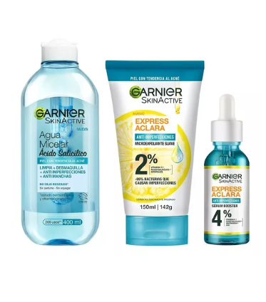 MERCADO LIBRE: Kit Garnier rutina anti-imperfecciones ácido salicílico