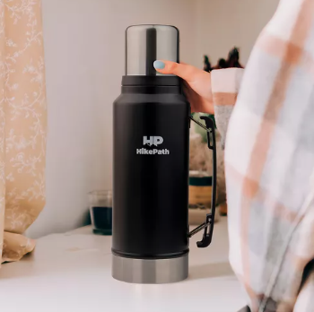 Mercado libre: Termo Vaso Botella Para Café De Acero Inoxidable Grande 1 L Color Negro