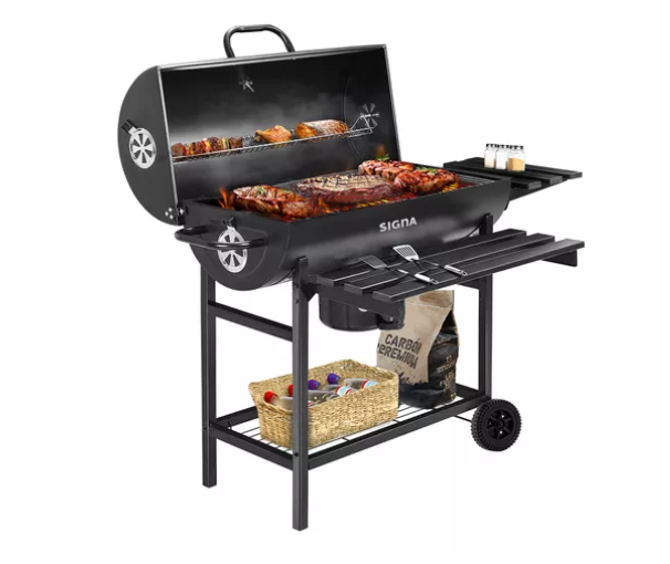 MERCADO LIBRE: Asador De Carbón Tipo Barril Con Ruedas