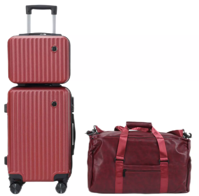 Set Maletas Rígidas Kit Viaje Mano Avion 20in 4 Ruedas 360°