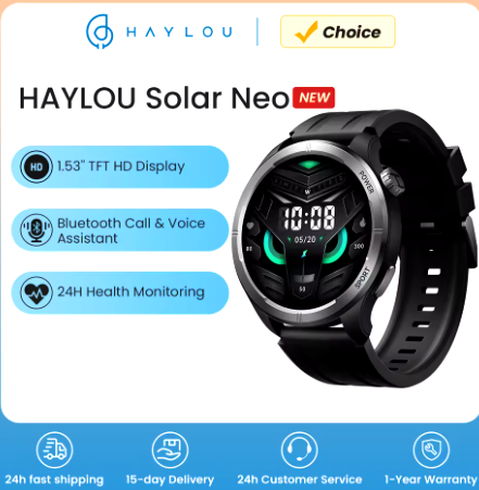 Aliexpress: HAYLOU reloj inteligente Solar Neo para hombre y mujer