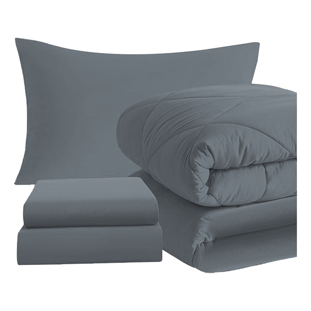 Edredon Individual Con Juego De Sabanas Y Fundas De Almohada