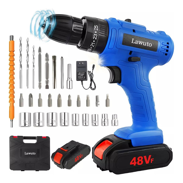Kit Con Batería De Litio De 48v Lawuto Color Azul