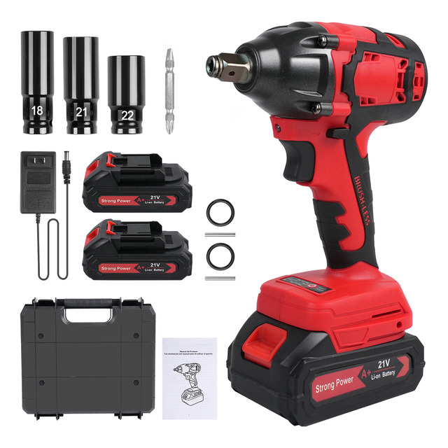 Llave De Impacto Inalámbrica Pistola Taladro Eléctrica 2pila