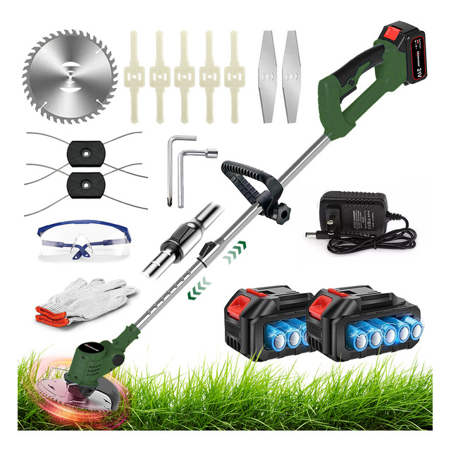 Mercado libre: Desbrozadora Inalámbrica Para Cortacésped Color Verde 21V Eléctrica Podadora Cesped Cortadora 4 en 1