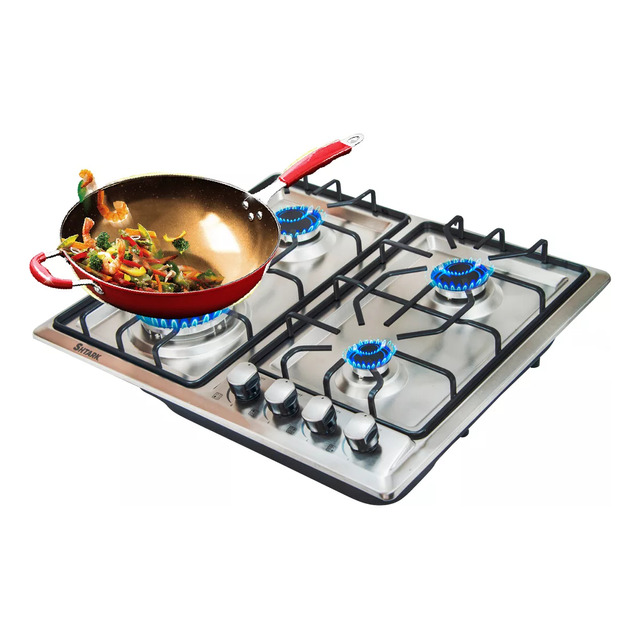 Mercado libre: Parrilla A Gas 4 Quemadores Acero Inoxidable Empotrable