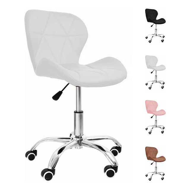 Silla De Oficina Vinipiel Con Rueditas Acolchonada Cómoda