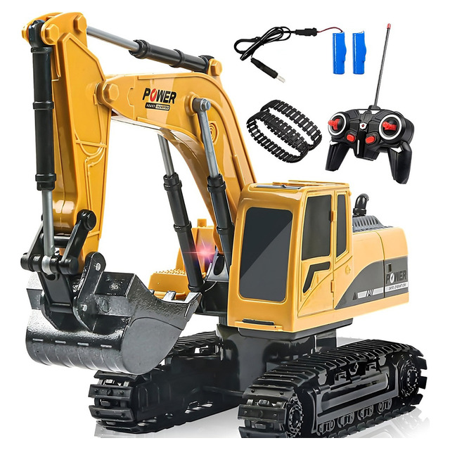 Mercado libre: Excavadora Control Remoto 1:24 Rc Coches Juguete Niños Color Amarillo