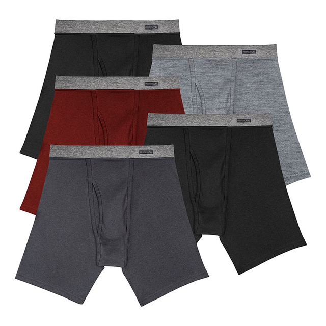 Pack X 5 Boxer Ajustado De Hombre Con Logo Fruit Of The Loom