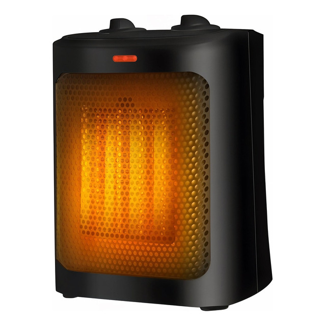 Mercado libre: Calentador eléctrico compacto para interiores portátil cerámica PTC con ventilación color negro 127V