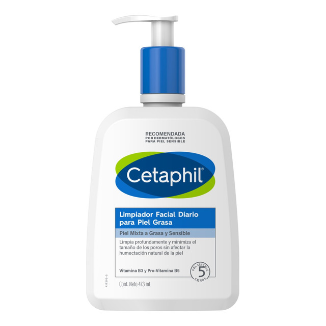 Mercado libre: Limpiador Facial Diario Cetaphil Para Piel Grasa 473 Ml Día Noche