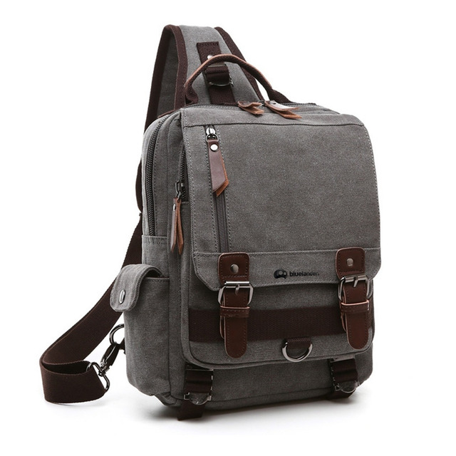 Mercado libre: Mochila cruzada Bluelander Mochila Cruzada de Broches color gris 15L