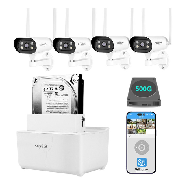 Mercado libre:  Starcat® Kit De Videovigilancia Nvr Cctv 4 Cámaras+hdd 500g