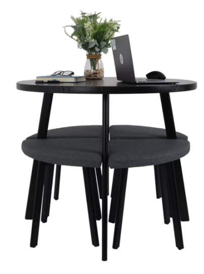 Mesa De Comedor Minimalista Con 4 Bancos