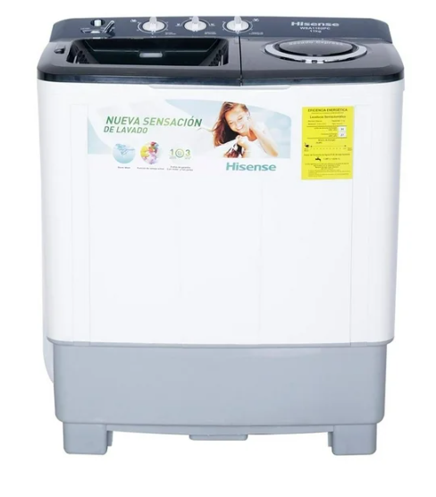 Lavadora Hisense Doble Tina Blanco 11 Kg