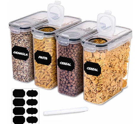 Bluelander Juego de 4 Recipientes Herméticos