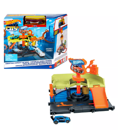 Pista De Juguete Hot Wheels City Autolavado De La Ciudad