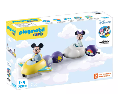 Juego Playmobil 1.2.3 Disney Mickey Y Minnie Tren Nube 1
