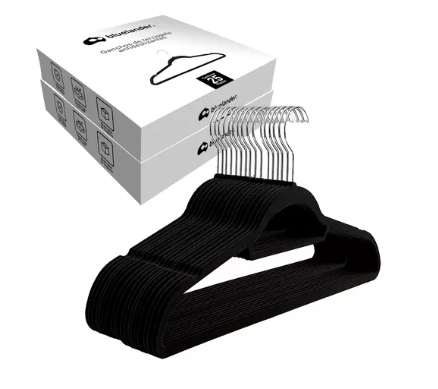 50 Ganchos De Ropa Terciopel