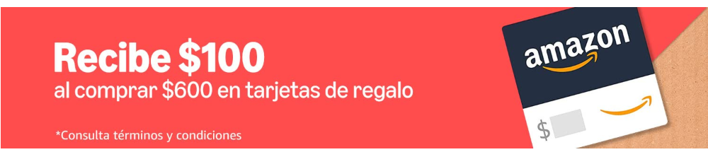 Compra tarjeta de regalo de $600 o más y recibe $100 de saldo gratis.