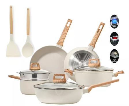 Juego De Sartenes Antiadherentes Medical Stone, 10 Piez