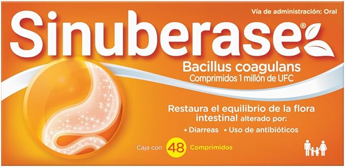 SINUBERASE Bacillus Coagulans – Comprimidos, 48 Tabletas
