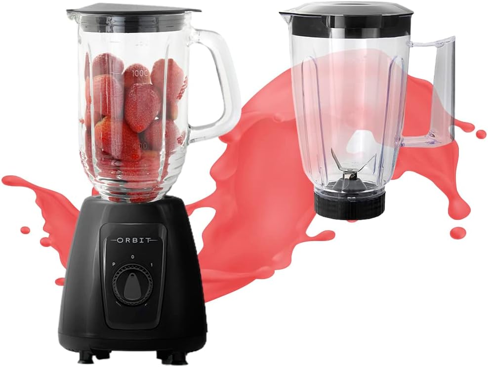 Orbit| Licuadora con motor de 2 velocidades| Jarras de vidrio