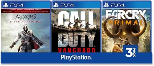 Combo 3 Videojuegos Playstation 4: Assassins Creed Ezio Collection, Call Of Duty Vanguard Y Far Cry Primal