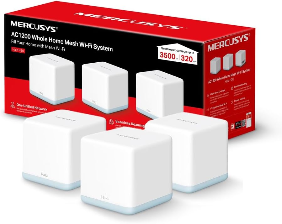 MERCUSYS Halo Mesh, Sistema WiFi Mesh para tu hogar