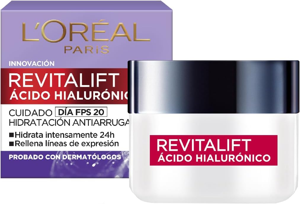 L’Oréal Paris Crema de Día Revitalift Ácido Hialurónico, 50ml