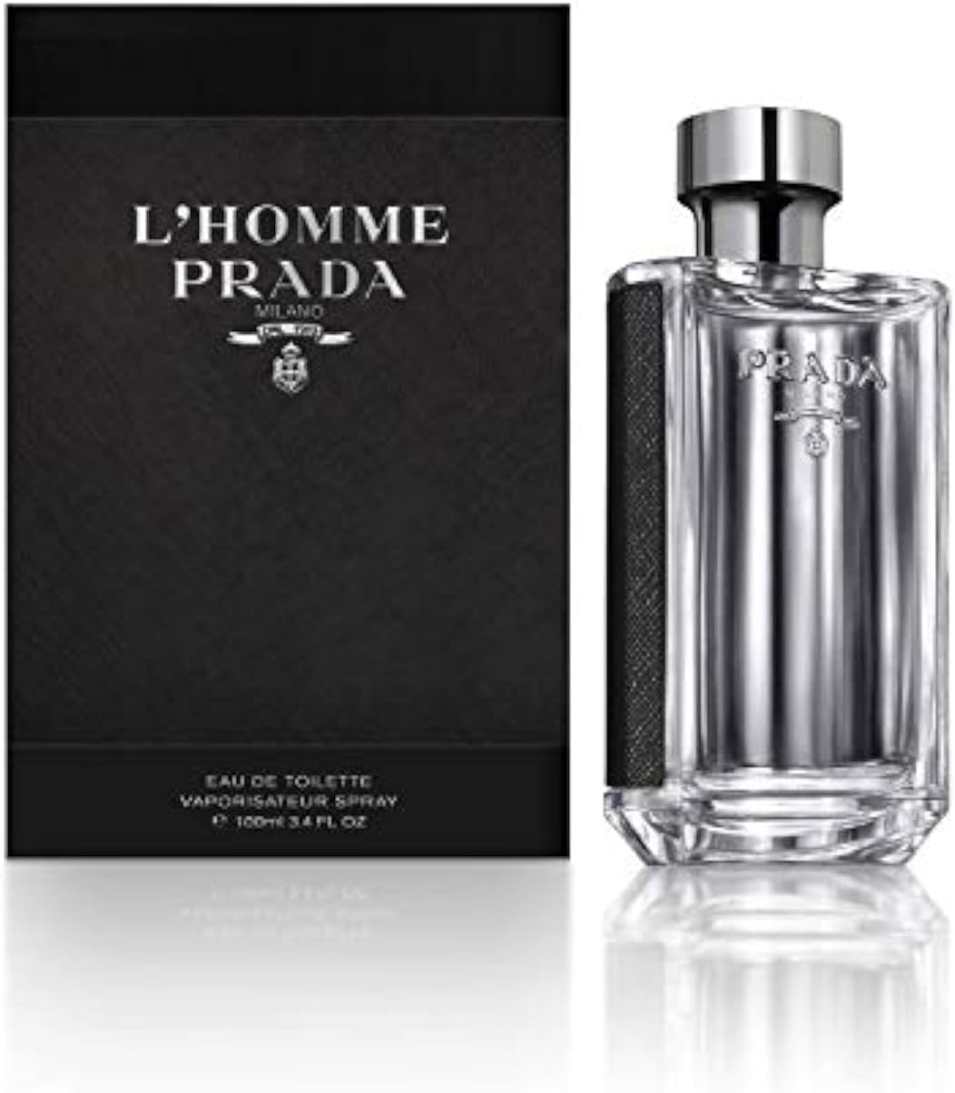 Prada L’Homme For Men Eau De Toilette Spray, 3.4 Fluid Ounce
