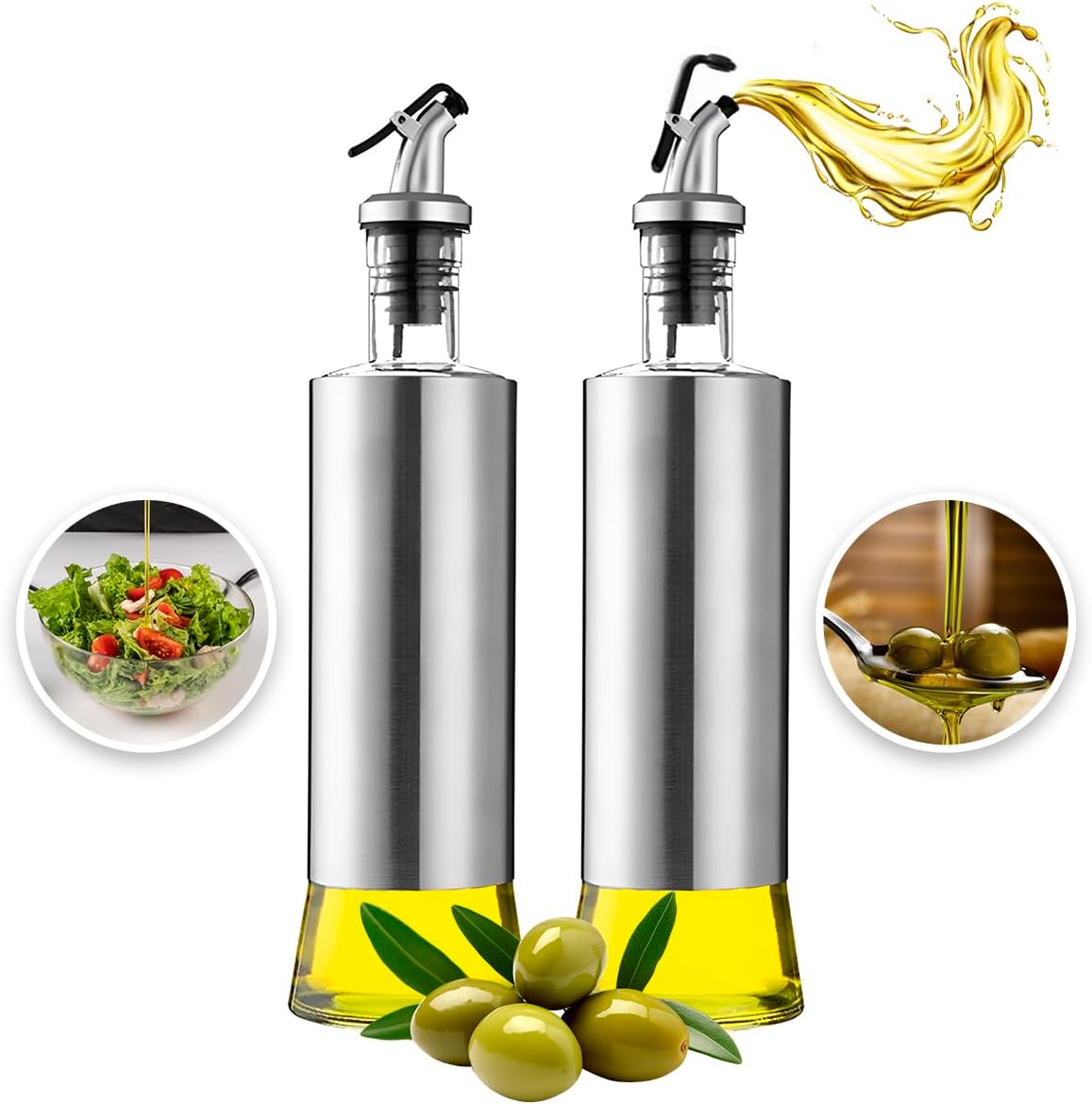 Raganet, 2 Botellas Dispensadoras de Aceite y Vinagre