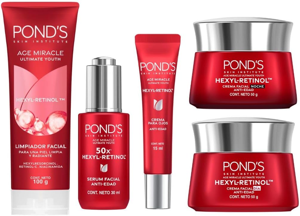 POND’S Age Miracle rutina completa de 5 pasos con HEXYL-RETINOL