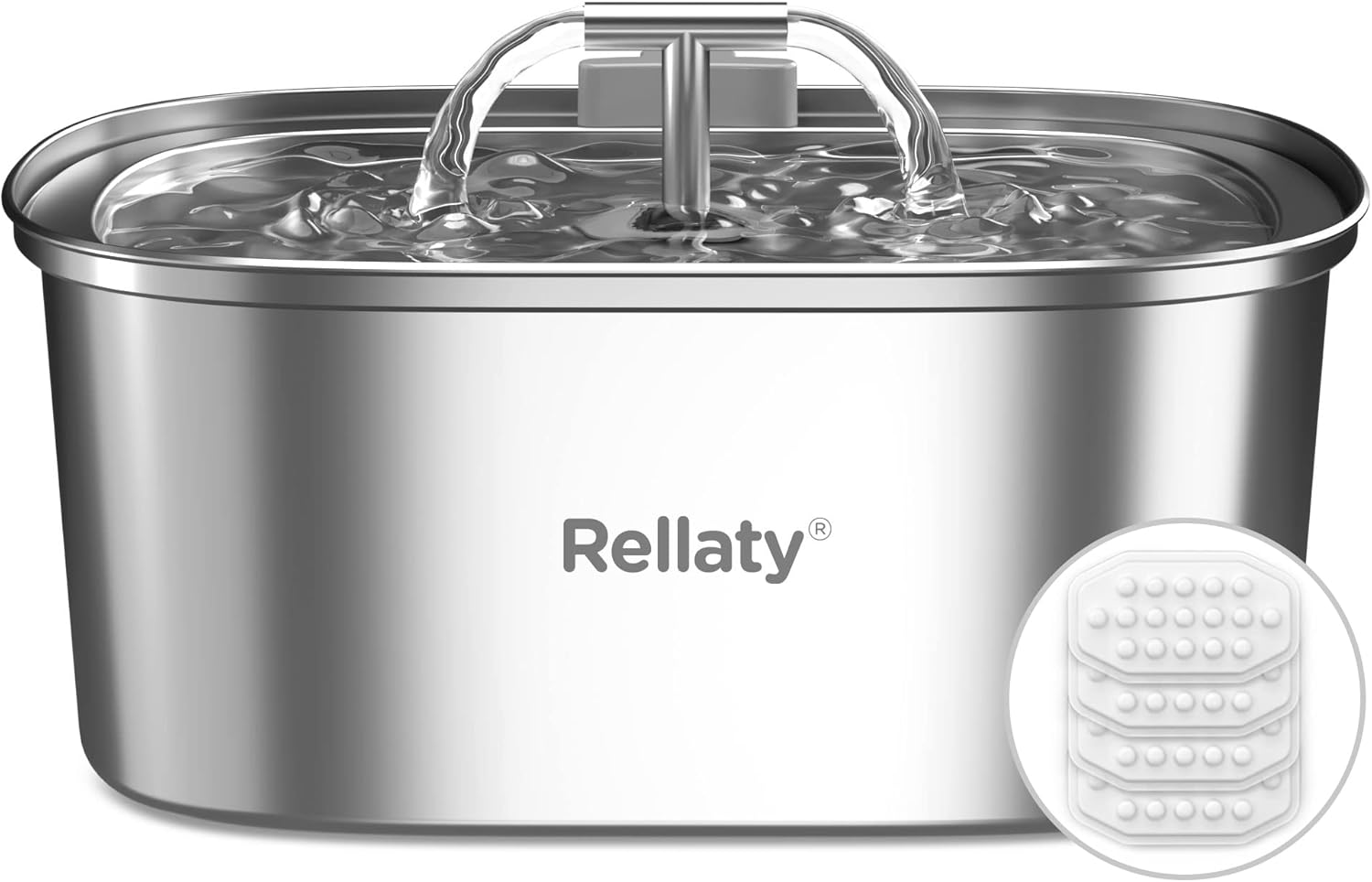 Rellaty Fuente de agua para gatos