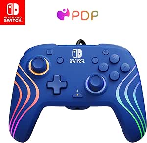 PDP Controlador con cable Afterglow™ Wave: Azul para Nintendo Switch