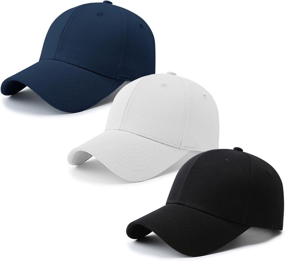 Paquete de 3 Gorras de Tenis Ajustables para Correr