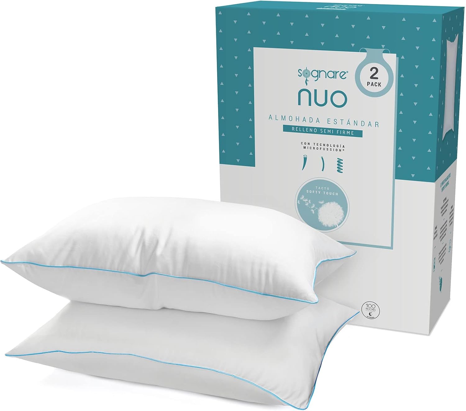Sognare Nuo Almohada 2 Pack Tamaño Estándar