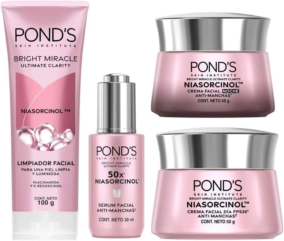 POND’S Bright Miracle Rutina Completa de 4 pasos con NIASORCINOL