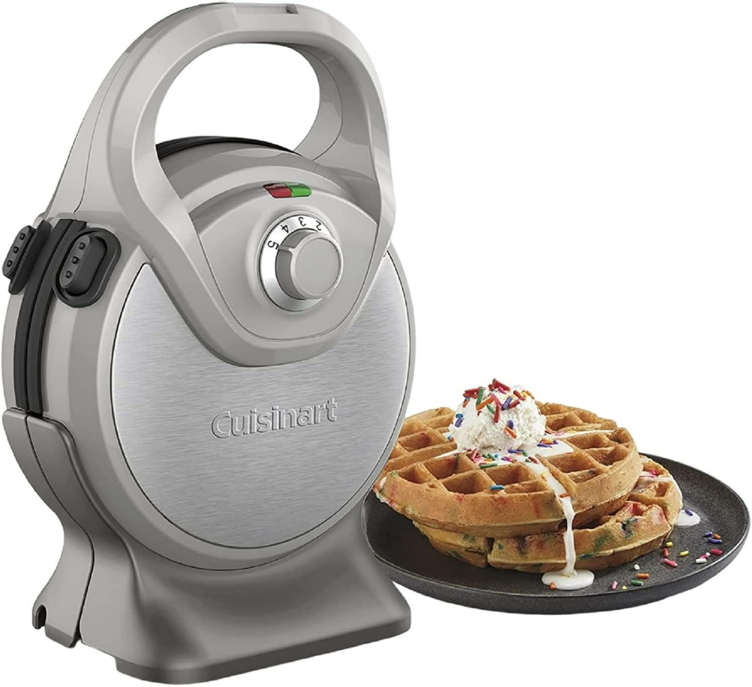 Cuisinart Wafflera Gofrera doble belga – Redondo placas intercambiables