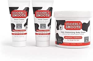 UDDERLY SMOOTH NonGreasy Crema hidratante para manos y cuerpo, 1 kit, 3 unidades