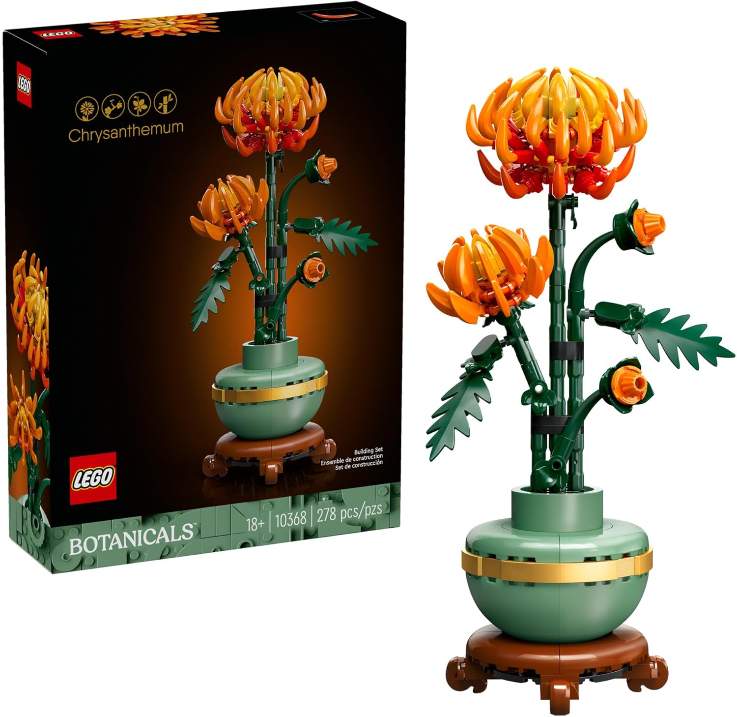 LEGO Icons Crisantemo Colección Botanica Flores Orientales