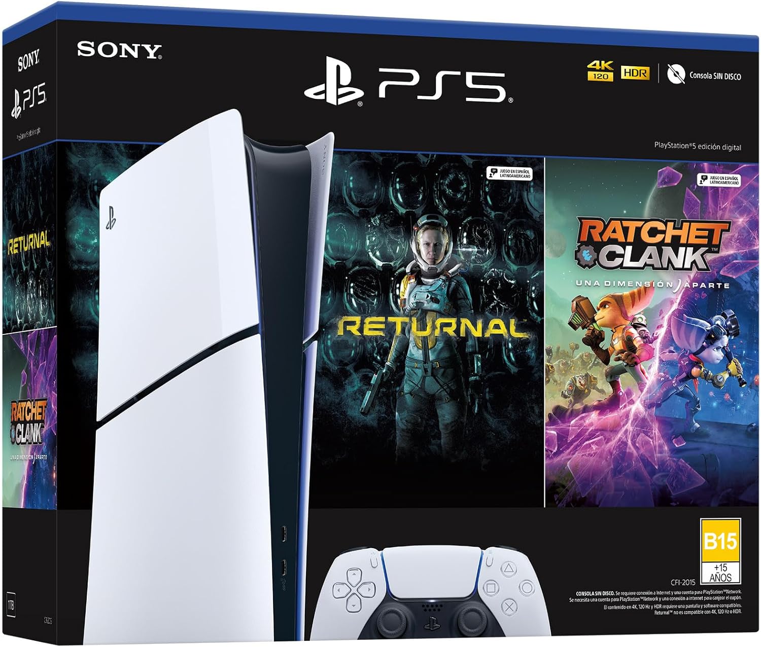 PlayStation 5 (Modelo Slim)Pack con 2 Juegos – Digital