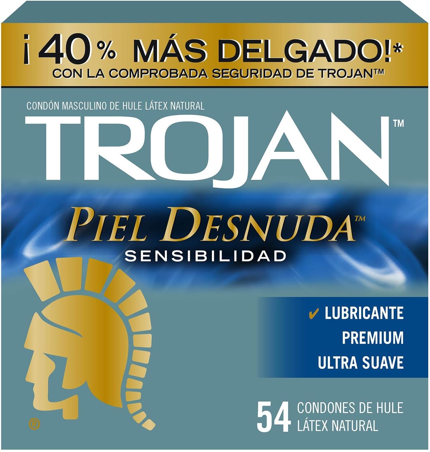 Condón Trojan® Piel Desnuda®, paquete con 54 piezas