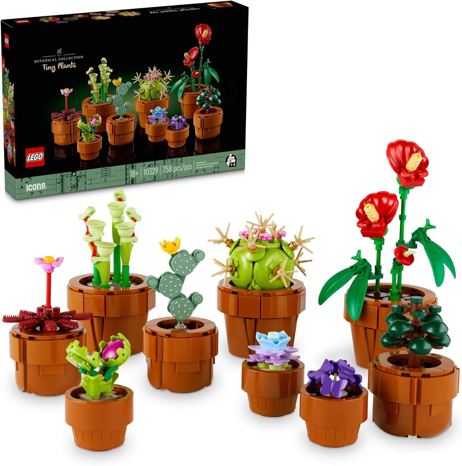 Lego Icons Plantas Pequeñas, 758 piezas