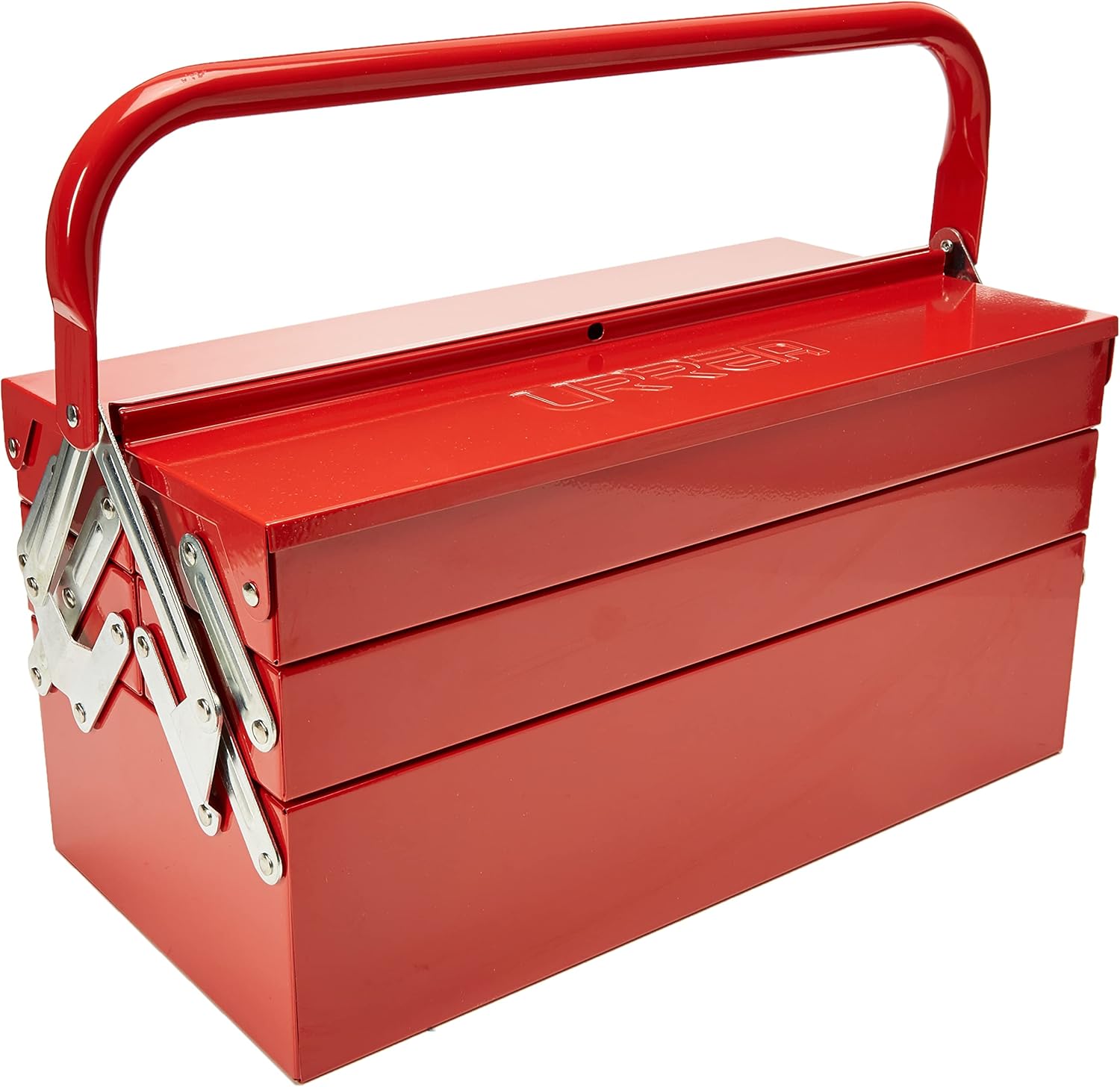 Urrea Caja portaherramientas metálica tipo acordeón 16″ 3 capas