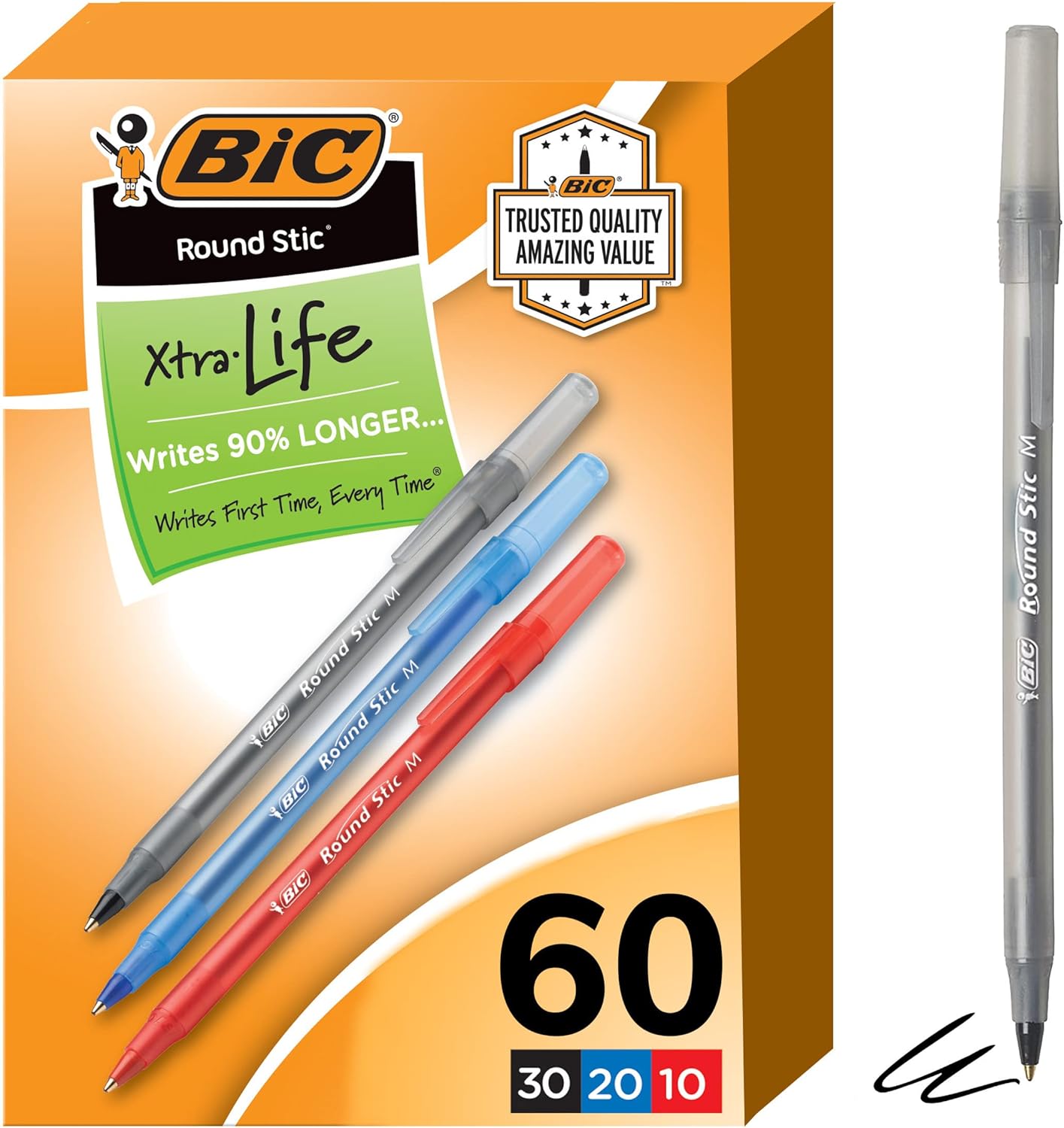 BIC Bolígrafo, varios colores, paquete de 60